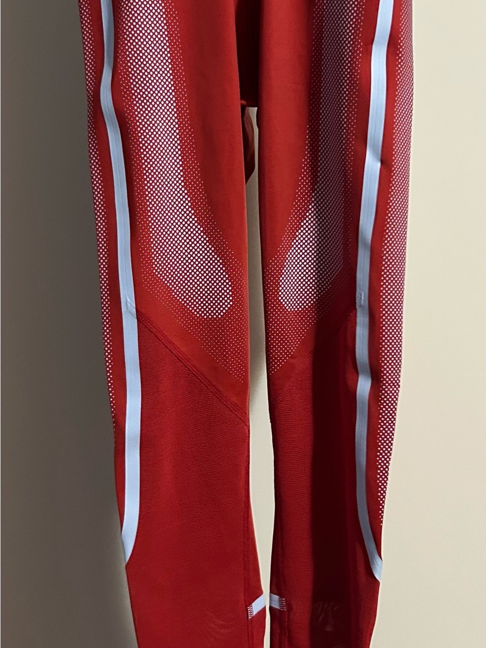 adidas Red and White Performance Leggings